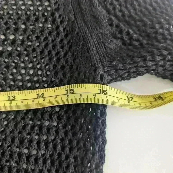 Mango Net V Neck Knit Long Sleeve Sweater - Large - Picture 3 of 4